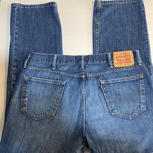 Levi Strauss 514 Men Classic Straight Leg Blue Jeans Size 38x30.